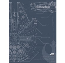 Star Wars Millennium Falcon Bauplan Poster
