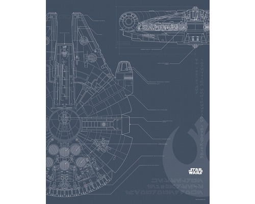 Star Wars Millennium Falcon Bauplan Poster