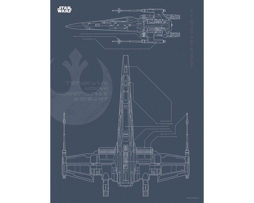 Star Wars X-Wing Bauplan Illustration