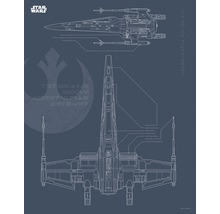 Star Wars X-Wing Bauplan Poster