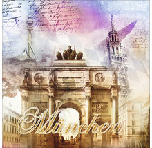 Illustration mit Sehenswürdigkeiten der Stadt München