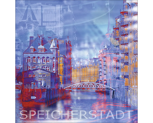 Glasbild Hamburg XIII 50x50 cm