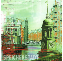 Dekoratives Bild mit dem Hamburger Speicherstadt Motiv