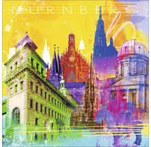 Nürnberg Skyline Kunstwerk für Wanddekoration