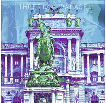 Abbildung der Hofburg mit Reiterstatue