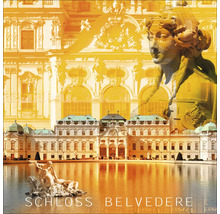 Schloss Belvedere Gebäudeansicht mit Teichen und Statuen