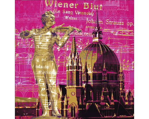 Glasbild Wien XIII 30x30 cm