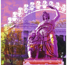 Collage mit Bavaria Statue, Riesenrad und Bayerischem Landtag