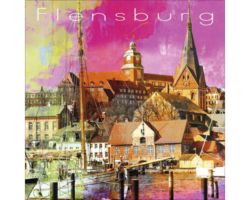 Glasbild Flensburg VII 30x30 cm