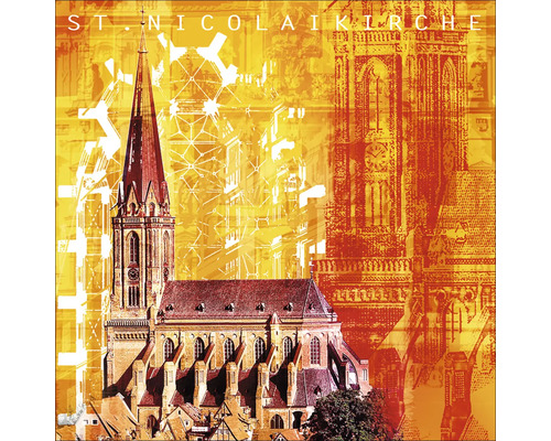 Glasbild Lüneburg St. Nicolaikirche 30x30 cm