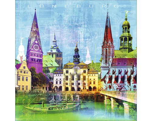 Glasbild Lüneburg IX 50x50 cm