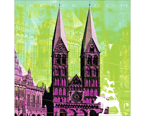 Glasbild Bremen II 30x30 cm