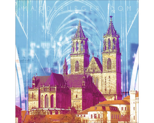 Glasbild Magdeburg VII 20x20 cm