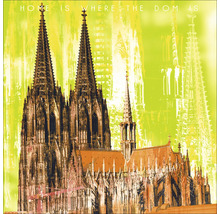 Illustration des Kölner Doms mit Schriftzug