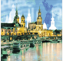 Ansicht von Dresden mit Gebäuden und Fluss