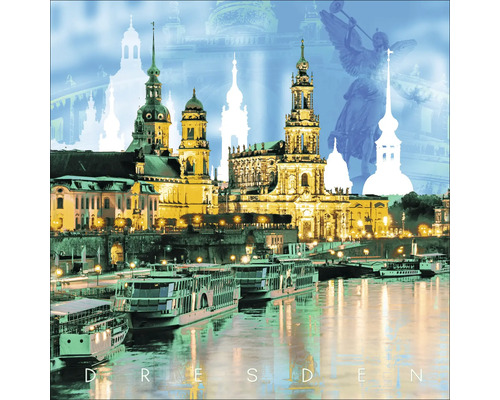 Glasbild Dresden IX 20x20 cm