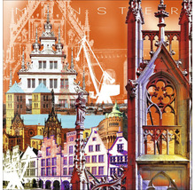Collage mit verschiedenen Ansichten von Münster
