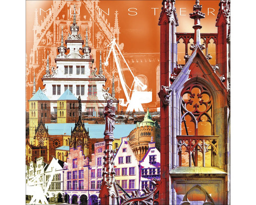 Glasbild Münster III 30x30 cm