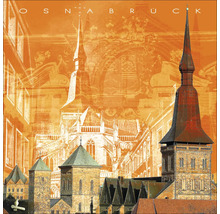 Illustration der Skyline von Osnabrück mit Türmen und Gebäuden