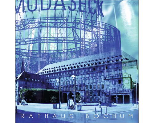 Glasbild Bochum Rathaus 50x50 cm