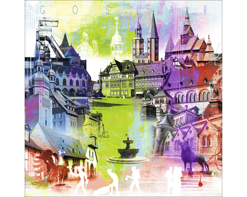 Glasbild Goslar II 30x30 cm