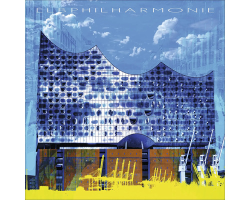 Glasbild Hamburg Elbphilharmonie IV 20x20 cm
