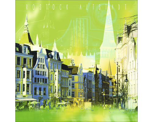 Glasbild Rostock VI 30x30 cm