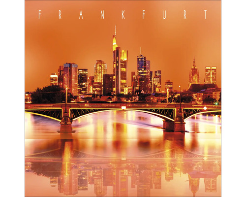 Glasbild Frankfurt II 30x30 cm