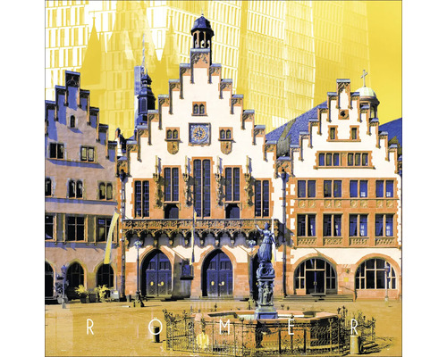 Glasbild Frankfurt V 20x20 cm
