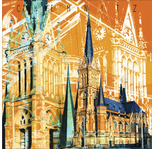 Grafik mit einer Kirche und dem Schriftzug Chemnitz
