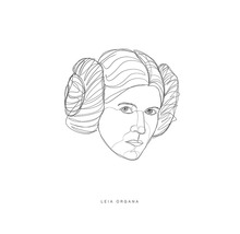 Zeichnung von Leia Organa
