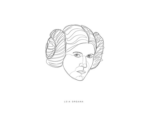Zeichnung von Leia Organa