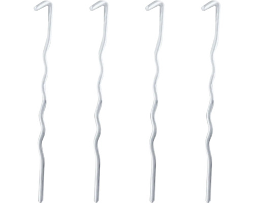 Vier Rasenkrampen aus Metall