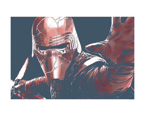 Star Wars Charakter mit Helm und Lichtschwert