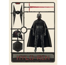 Kylo Ren Bausatz mit Figur, Helm, Raumschiff und Lichtschwert