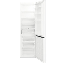 Geöffneter, weißer Kühlschrank mit Gefrierfach unten
