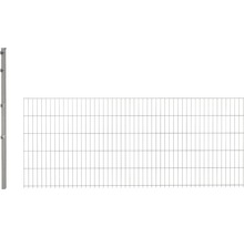 Doppelstabmatten Erweiterungsset 6/5/6 inkl 1 Pfosten mit Klemmhalter 123 cm x 2,5 m, feuerverzinkt-thumb-0