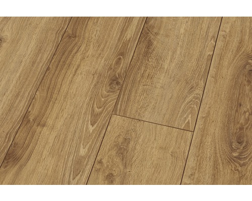 Nahaufnahme von Laminatboden mit Holzoptik