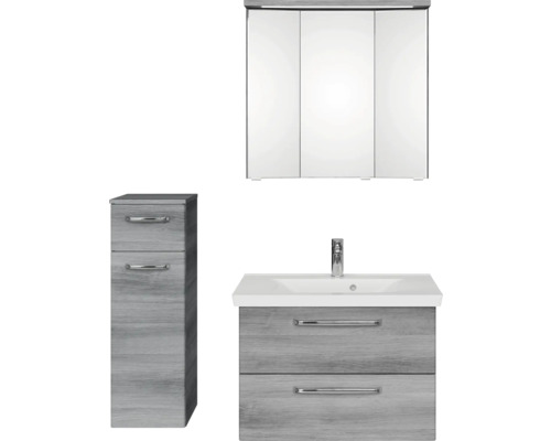 Badezimmer-Set mit Waschtisch, Unterschrank und Spiegelschrank