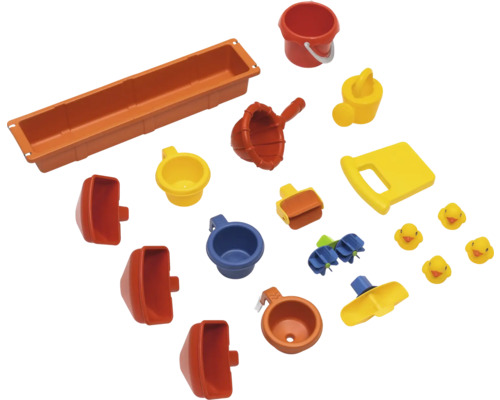 Badespielzeug Set mit Behältern, Schaufeln und Enten