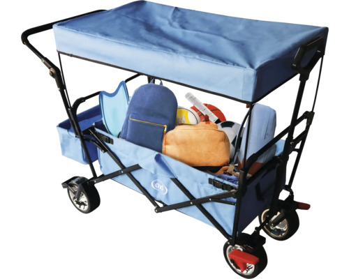 Bollerwagen mit Dach und diversen Gegenständen