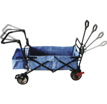 Bollerwagen axi faltbar mit Dach, Tasche, Bremse und Stange blau