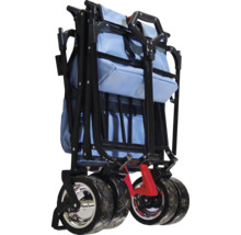 Bollerwagen axi faltbar mit Dach, Tasche, Bremse und Stange blau