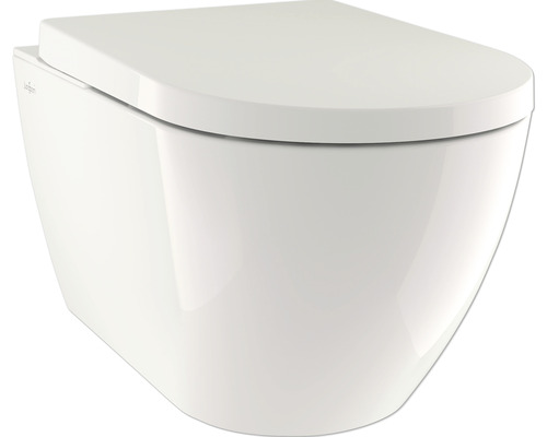 Dusch-WC Set Jungborn DIO 59 Premium Tiefspüler ohne Spülrand weiß mit WC-Sitz