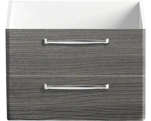 Waschtischunterschrank mit zwei Schubladen und Griffen