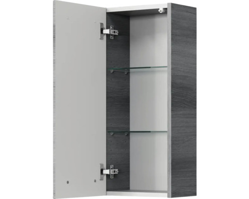 Offener Badezimmerspiegelschrank mit zwei Glasböden