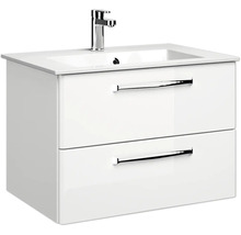 Badmöbel-Set Pelipal Kumba BxHxT 137 x 200 x 50 cm Frontfarbe weiß glanz 5-teilig und mehr mit Mineralguss-Waschtisch weiß, Midischrank und Unterschrank 99.770126092
