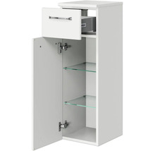 Badmöbel-Set Pelipal Kumba BxHxT 137 x 200 x 50 cm Frontfarbe weiß glanz 5-teilig und mehr mit Mineralguss-Waschtisch weiß, Midischrank und Unterschrank 99.770126092
