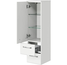 Badmöbel-Set Pelipal Kumba BxHxT 137 x 200 x 50 cm Frontfarbe weiß glanz 5-teilig und mehr mit Mineralguss-Waschtisch weiß, Midischrank und Unterschrank 99.770126092