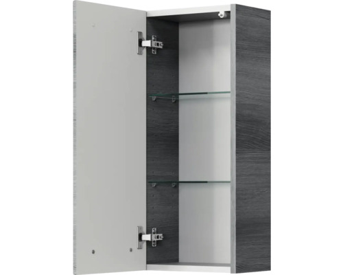 Offener Spiegelschrank mit Glasablagen